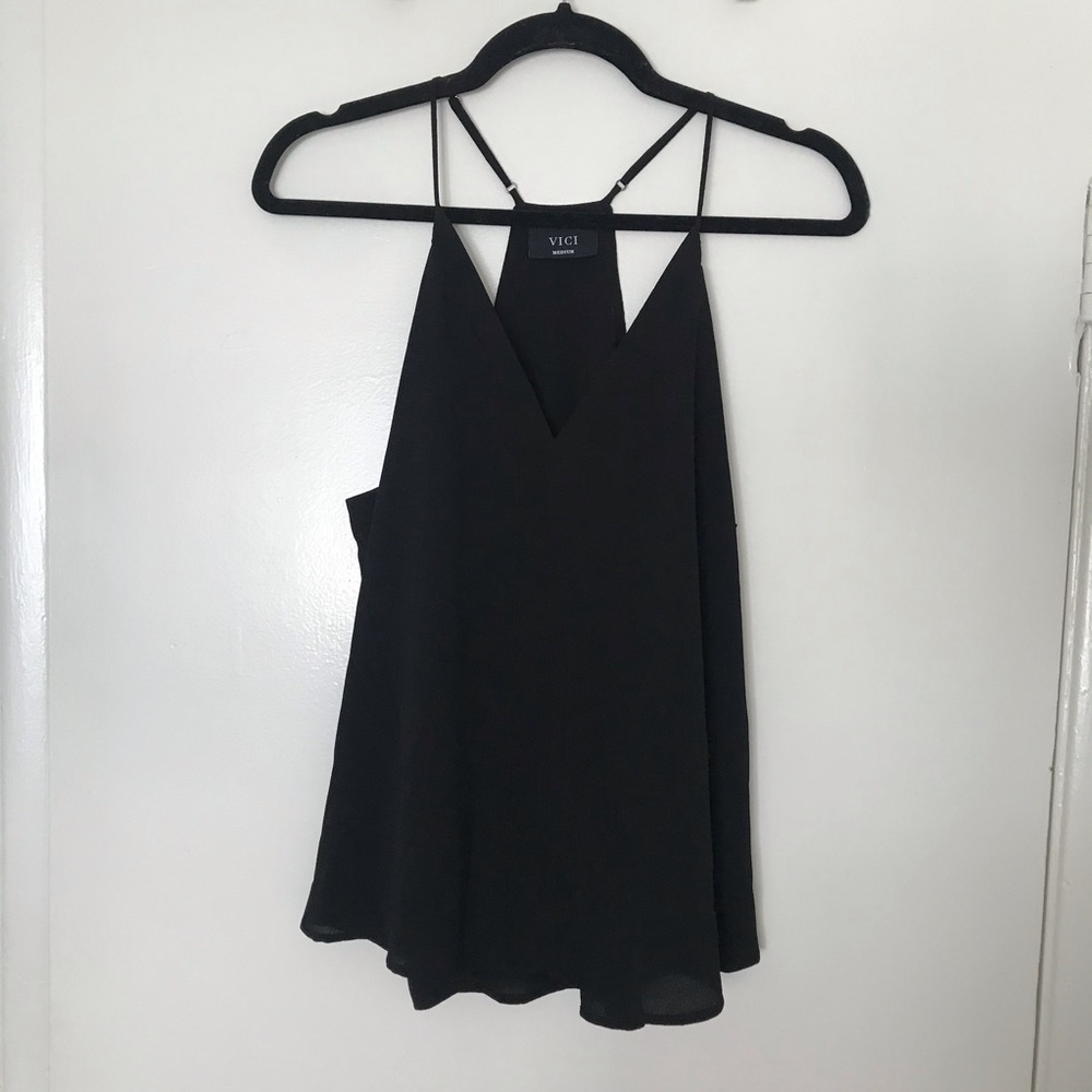 Adjustable Racerback V Neck Tank
